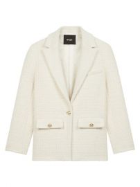 Maje Vandra Wool Tweed Blazer at Saks Fifth Avenue